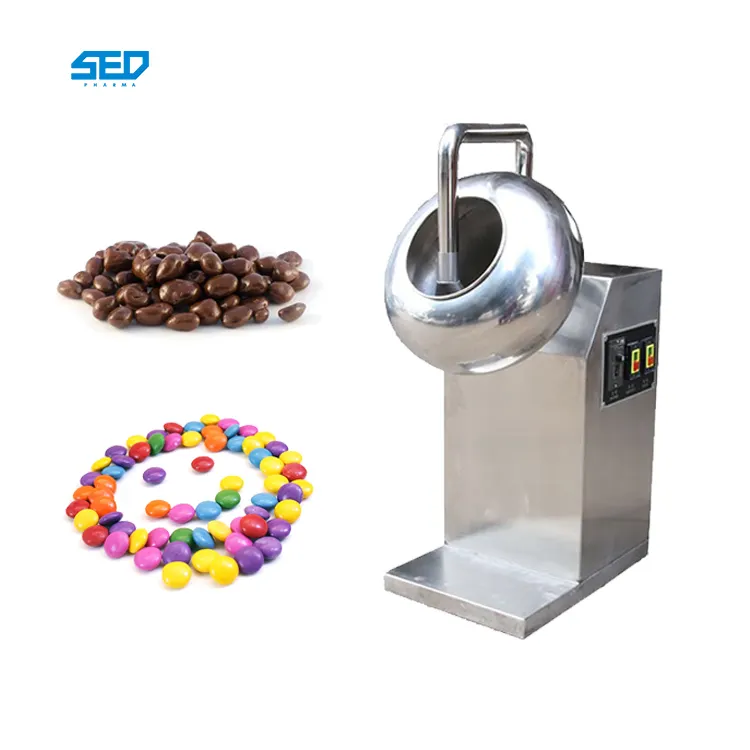 Einfache Bedienung Candy Gummy Peanut Nut Chocolate Coating Machine