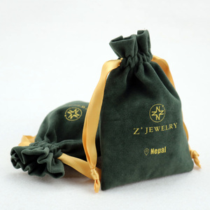 Custom Packaging for Jewelry With logo Printed Suede <b>Gift</b> Pouch Drawstring Velvet Jewelry Bag Packing for Rings Jewelry Display - Product Image 3