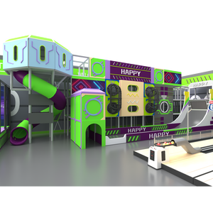 Centre de divertissement familial personnalisé Aoleao, parc de trampolines avec toboggans et parcours d'obstacles surélevé, acier allié, certifié CE TUV - Product Image 1