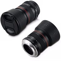 Objectif zoom téléobjectif DSLR 85 mm AF F1.8 pour appareil photo, noir, plein format 4/3, 10 lamelles, aluminium et verre optique
