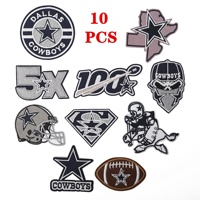 Écussons brodés pour vêtements d'équipe sportive NFL Dallas Cowboy, écussons brodés personnalisés NFL Star Cowboy à repasser pour vêtements, chapeaux, sacs