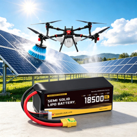 Batterie semi-solide 450Wh/kg, 12000 16000 18500mAh, batterie LiPo en pochette pour UAV, 6 8 12 14S pour kit de drones et drone de photographie