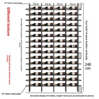 Aoleidun Meuble à vin sur pied de style industriel en acier inoxydable, présentoir mural pour bouteilles, modèle HB-087