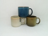 Tasses à café en céramique de grande taille au design moderne avec glaçure réactive et logo personnalisé pour cadeau