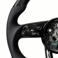 Volant en fibre de carbone pour Audi A3 8V A6 C7 C6 S3 A5 B8 B9 Q7 Q5 RS3 A7 TT S8 S4 A8 RS7 S5 S6 S7 Q3 Q5 – Pièces de volant