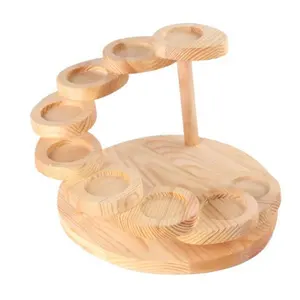 Высококачественный деревянный поднос круглой формы для суши и сашими