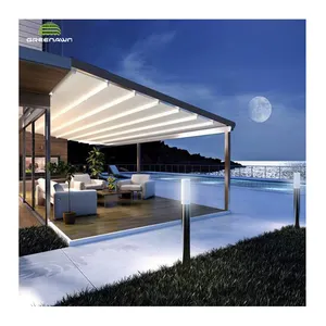 Thiết Kế Hiện Đại Cơ Giới PVC Retractable Roof Mái Hiên Hệ Thống