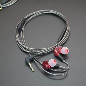 Cable de audio desmontable para Shure SE215 425 535 846 UE900 con micrófono y control, 1,2 m, nailon gris titanio plateado - Product Image 4
