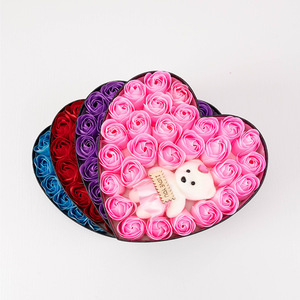 Caja de Jabón con Forma de Corazón Creativa con Rosas de Jabón, Caja de Regalo para Cumpleaños, San Valentín, Festividades, Venta al por Mayor - Product Image 3