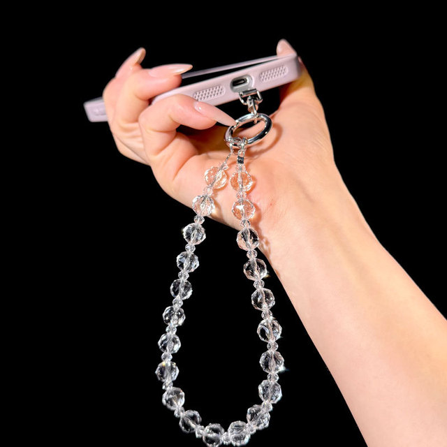 High Quality Colorful Plastic Beaded Phone Chain Strap Cute Design Hang Phone Accessory for Iphone 16 17 Phone Case Charm