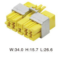 Conector automotriz de plástico eléctrico, conector automático de arnés de cables hembra y macho, 2 unidades