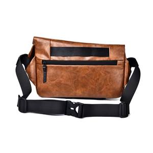 Intage-Bolso de pecho informal Crazy Horse de cuero para hombre, bandolera cruzada lateral, resistente al agua - Product Image 2