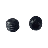 Vis de fixation sans tête de qualité A, concaves, à empreinte hexagonale fraisée, finition oxyde noir, pour l'industrie de la construction