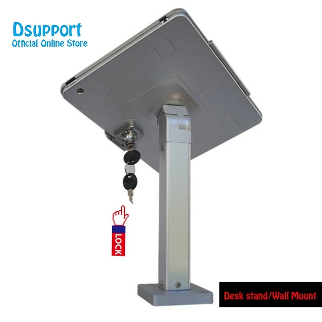 Customer-Made Anti-Theft Aluminum Alloy Metal Tablet PC Display Stand 10.1 Inch Wall Mount Desk Stand Adjustable Security Lock