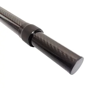 Alta resistencia 100% Pure Custom Carbon Fiber Prism Gos Pole Estación total Bloqueo Tubo telescópico