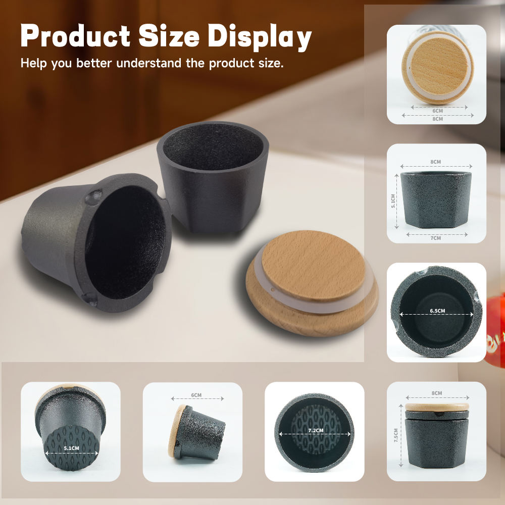 เครื่องบดเครื่องเทศขนาดเส้นผ่านศูนย์กลาง8ซม. x 7.5ซม. (สูง)