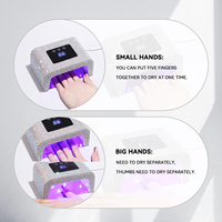 Lampe à LED portable personnalisée 48W pour ongles en gel, perles UV/LED, forme carrée, alimentation électrique par batterie, 39 perles pour plastique