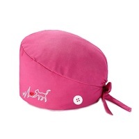 Chapeau médical en tissu sergé de coton réutilisable, fusion sans couture, détection par aiguille, pour usage hospitalier - Accessoires unisexes pour infirmières