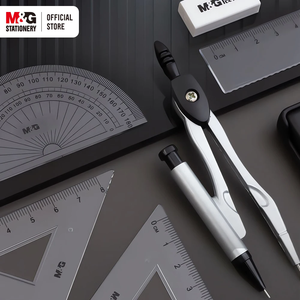 M & G 8 cái/bộ Vòng Tròn Đo Cai Trị Thiết Lập Kim Loại Đa Chức Năng Công Cụ Vẽ Cho Tiểu Học Và Trung Học Học Sinh - Product Image 2