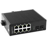 SEAVIEW Switch Industrial Gestionado de Capa 2 con QoS y SNMP, Capacidad de 12 Gbps, Protección contra Rayos de 6KV para Redes de Control de Señales Ferroviarias