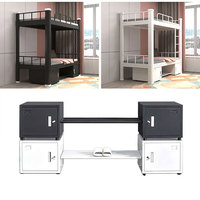 Lit superposé robuste en métal à structure tubulaire en acier, démontable, pour dortoir, école, étudiant, maison, chambre à coucher
