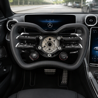 Volant de direction en fibre de carbone et cuir de style F1 pour Mercedes Benz W205 W206 W213 W222 W223 GLC GLE AMG Personnalisation