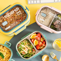 Preciosa Lonchera Térmica con Tapa de PP, Juego de Loncheras Bento Herméticas para Niños, para la Escuela