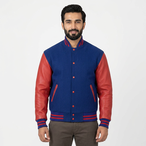 High Quality OEM Wholesale <b>Woolen</b> Varsity Jacket for Men Custom Design Logo Embroidery Waterproof Windproof <b>Top</b> Selling - Product Image 1