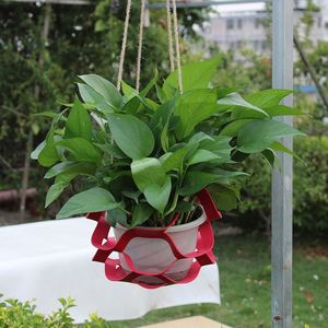 Multi-Tiered Versatile Indoor/Outdoor Hanging Planter <b>Basket</b> Plants & <b>Flowers</b> Perfect <b>for</b> Garden Decor PU Leather Plant Hanger - Product Image 4