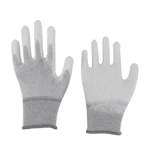 Hohe Qualität Niedriger Preis Nylon Esd Palm und Finger Pu beschichtete Handschuhe