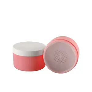 Customizable Cosmetic PP Plastic Jar 100ml Cosmet Loose Powder Jar For Setting Makeup