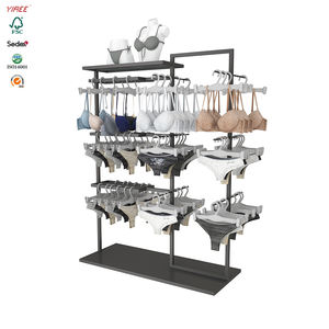 Hot brand ropa interior traje de baño tienda accesorio sujetador tienda diseño hierro polvo abrigo negro Lencería estante de exhibición estantes - Product Image 2