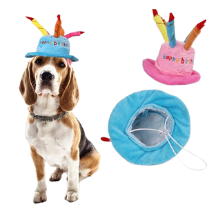Nouveauté : Chapeau pour <span class=keywords><strong>chien</strong></span> en coton écologique, amusant, en forme de gâteau d'<span class=keywords><strong>anniversaire</strong></span>, solide et doux - Product Image 3