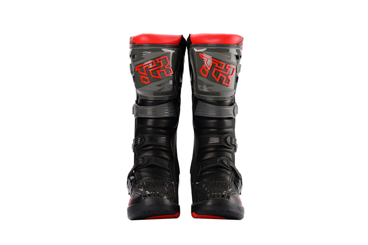 TR Tiger MTR-T2 Black Gray Motocross Boots - Durable, Waterproof
