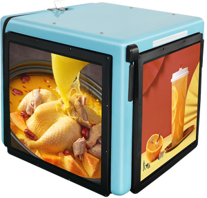 หน้าจอ LED แสดงผล GPS 4G แบบสามด้านสำหรับกล่องส่งอาหาร <span class=keywords><strong>โฆษณา</strong></span>บนมอเตอร์ไซค์ - Product Image 2