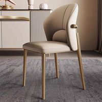 Chaises de restaurant HUALIN de style moderne en acier inoxydable, avec revêtement en cuir résistant aux taches pour un nettoyage et un entretien faciles
