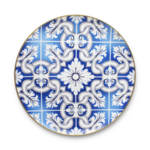 Venta al por mayor de alta calidad vintage azul con Adorno de oro de la boda, vajilla de fiesta evento alquiler - Product Image 4