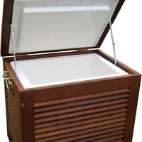 10L/15L/20L/30L/40L/50L Kotak Pendingin Kayu Tahan Lama dengan Pegangan untuk Berkemah di Luar Ruangan