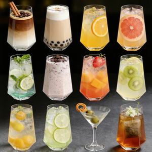 Juego de Vasos de Cóctel Geométricos al por Mayor, Vasos Cuadrados y Hexagonales para Té de Frutas, Mojito, Refrescos, Bebidas Frías, Accesorios de Bar - Product Image 5
