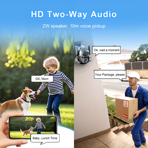 Caméra de sécurité extérieure WiFi PTZ à double objectif 8MP 4K avec vision nocturne couleur, caméra IP de surveillance CCTV sans fil HD, application Yoosee - Product Image 4