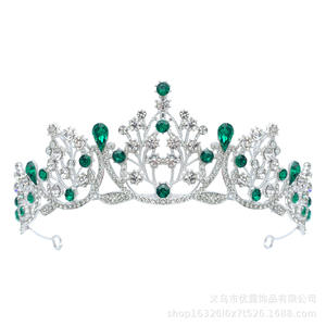 Mariée couronne diadème goutte femme 18 adulte princesse concours de beauté couronne mariage voile <span class=keywords><strong>cheveux</strong></span> <span class=keywords><strong>accessoires</strong></span> nouveau style - Product Image 4