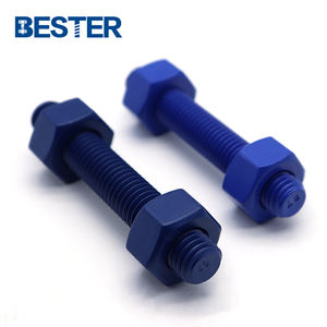 Prendedor de alta resistência M14 X 1,5 M14 totalmente rosqueado PTFE Fluorocarbon <span class=keywords><strong>Xylan</strong></span> revestimento ASTM A193 parafuso prisioneiro universal - Product Image 4