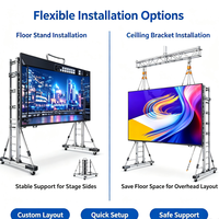 Écran LED de location extérieur P2.9, panneau modulaire IP65 étanche 500x500mm pour spectacle de carnaval, roadshow extérieur, scène d'événement temporaire