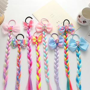 CN treccia parrucca per <span class=keywords><strong>capelli</strong></span> da bambina con coda di cavallo per <span class=keywords><strong>capelli</strong></span> a coda di cavallo unicorno sirena principessa <span class=keywords><strong>Extension</strong></span> per <span class=keywords><strong>capelli</strong></span> - Product Image 1