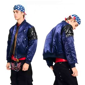 Blousons Anorak et Manteaux Bomber pour Hommes, Coupe Oversize Vintage, Hiver, Coupe-Vent, Épais, Entièrement Zippés, en Nylon Satiné Matelassé, Style Boxy et Rembourré - Product Image 2