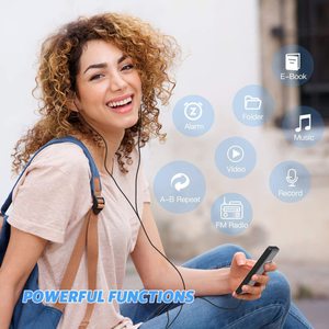 Reproductor <span class=keywords><strong>MP3</strong></span>/<span class=keywords><strong>MP4</strong></span> de música con sonido sin pérdidas portátil con grabadora de voz de pantalla de altavoz HD, Radio FM, admite hasta 64GB - Product Image 6
