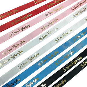 Nastri Personalizzati per Confezioni, Nastro in Raso 100 Iarde/Rotolo con Logo Personalizzato, Alta Qualità, Design Gratuito - Product Image 2