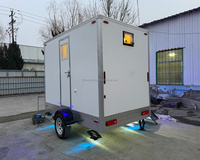 Maisonnette Studio Préfabriquée, Toilettes Conteneurisées Portables, Remorque Sanitaire Mobile, Prix Usine, Sanitaire Mobile de Luxe à 4 Postes, Certifié DOT