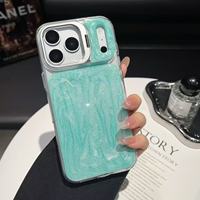Coque de téléphone portable antichoc transparente et colorée à dégradé avec cadre d'appareil photo pour iPhone 18 17 16 15 14, compatible avec la recharge sans fil
