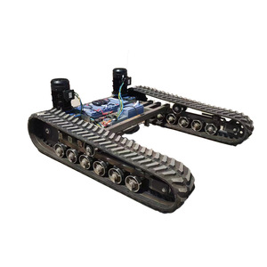 Châssis à chenilles en caoutchouc, pièces de voiture RC, moteur DC pour véhicules télécommandés, base de robot, à partir de 14 ans, unisexe - Product Image 4